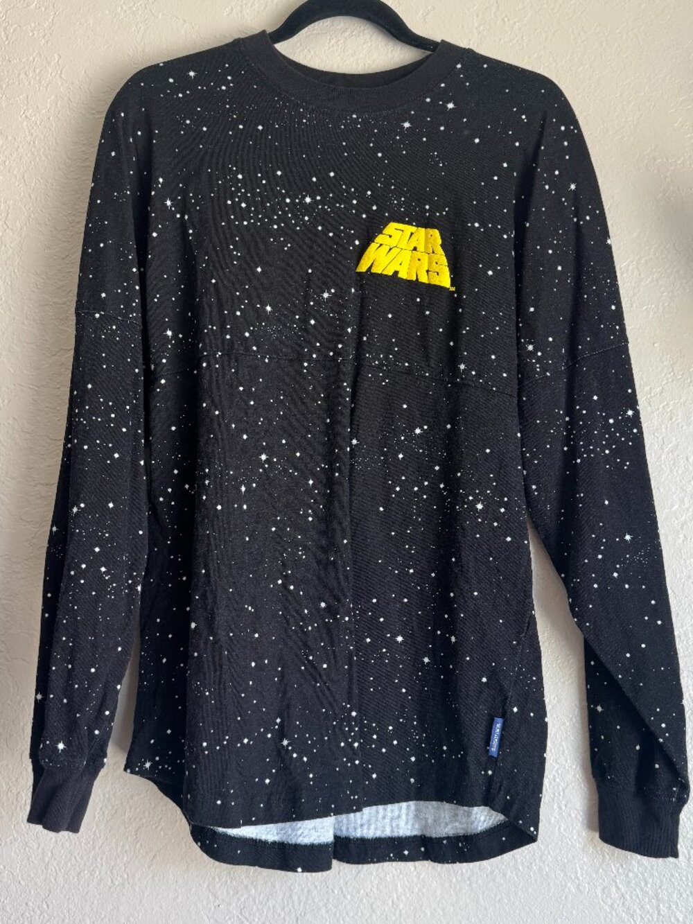 Disney Parks Star Wars Galaxy Spirit Jersey Black Star Print Size M
